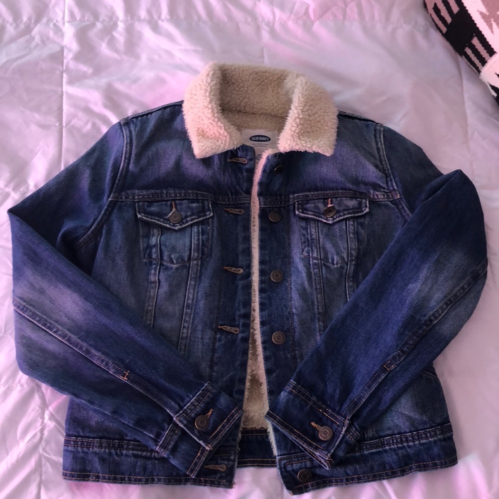 Sherpa-Lined Denim Jacket